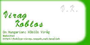 virag koblos business card